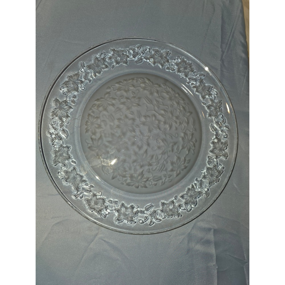 Princess House Fantasia Torte Plate #509 Frosted Center Serving Platter 13"